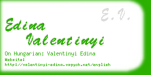 edina valentinyi business card